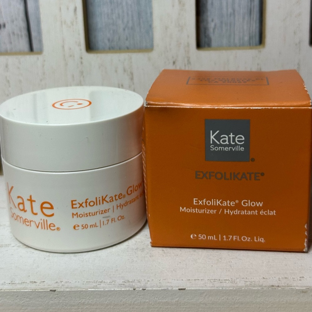 New Kate Somerville ExfoliKate Glow Moisturizer Cream Lotion 1.7oz Exfoliate Nib